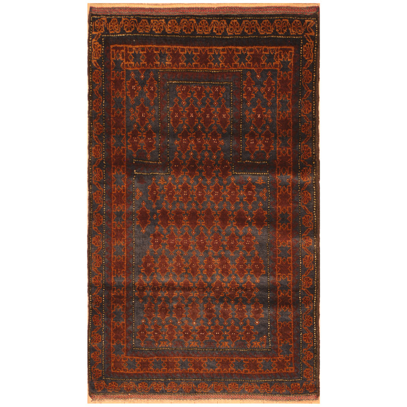 Isabelline Prentice Navy/Brown Area Rug Wayfair